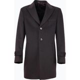 HC MEN CLASSIC Erkek Kahverengi Yün Modern Fit Kaban - 58