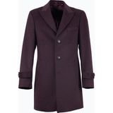 HC MEN CLASSIC Erkek Mürdüm Yün Modern Fit Kaban - 58