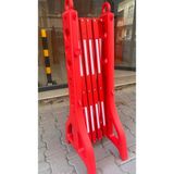 Hca Limited 2.5 Metre Reflektif Bantlı Plastik Akordiyon Bariyer –kırmızı-Beyaz - 1