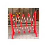 HCA LİMİTED 2.5 Metre Reflektif Bantlı Plastik Akordiyon Bariyer – kırmızı-beyaz