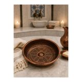 HCE STORE Hamam Tası İşlemeli Motifli Kurna Tası