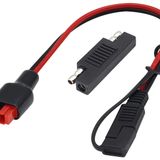 HCFeng 12AWG SAE - an-der-Son Kablosu Güneş - SAE Uzatma Adaptörü ile 1 SAE Polarite Ters Güneş Enerjisi Konnektör Kitleri Go-al/Ze-ro Ye-ti/Su-ao-ki/Güneş Jeneratörü için [1Ft/30cm]