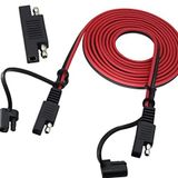 HCFeng 16AWG SAE Uzatma Kablosu, Toz Kapağı, SAE - SAE Fiş Uzatma Kablosu, Motosiklet, Araba, Kamp Römork Güneş Panelleri için SAE Polarite Ters Adaptörlü [2,45 m/8 ft]