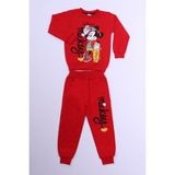 HÇM Erkek Çocuk Eşofman Takımı Mickey Mouse Baskılı B54 - Kırmızı - 2 Yaş