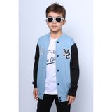 HÇM Erkek Çocuk Kolej Ceket Tshirt 2`li Takım Baskılı Çıtçıtlı C46 - 7 Yaş - Açık Mavi