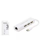 HCS Hadron Hdx7007 Type-C Hub Combo 3-Usb + Lan Beyaz (KDO)