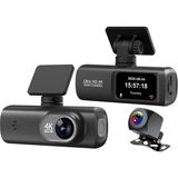 Hd Araç Kamerası Çift Yönlü Dash Cam - 4K UHD Ön ve 1080P Fhd Arka Kameralı, Wifi ve Telefon Uygulaması ile Kontrol, 64GB Sd Kart Desteği (Dahil Değildir), Park Modu, Döngüsel Kayıt V22