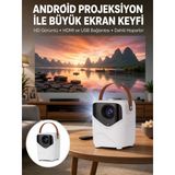 Hd Ayaklı Portatif Projeksiyon Cihazı Bluetooth Wifi Akıllı Android İşlemcili Yeni Nesil - Lisinya