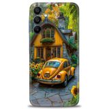 HD Baskılı Kılıf + SERAMİK TAM KAPLAYAN EKRAN KORUYUCU 110 Beyaz Çicek Desenli Samsung Galaxy A25 5G ile uyumlu