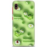 HD Baskılı Kılıf + SERAMİK TAM KAPLAYAN EKRAN KORUYUCU 116 Beyaz - Sarı Samsung Galaxy A10 ile uyumlu