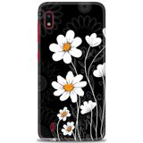 HD Baskılı Kılıf + SERAMİK TAM KAPLAYAN EKRAN KORUYUCU 133 Siyah - Açık Mavi Samsung Galaxy A10 ile uyumlu