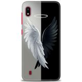 HD Baskılı Kılıf + SERAMİK TAM KAPLAYAN EKRAN KORUYUCU 146 Beyaz Samsung Galaxy A10 ile uyumlu