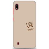 HD Baskılı Kılıf + SERAMİK TAM KAPLAYAN EKRAN KORUYUCU 168 Beyaz - Titanium Samsung Galaxy A10 ile uyumlu
