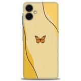 HD Baskılı Kılıf + SERAMİK TAM KAPLAYAN EKRAN KORUYUCU 188 Beyaz Çicek Desenli Samsung Galaxy A06 ile uyumlu