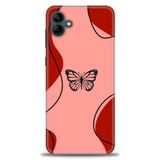 HD Baskılı Kılıf + SERAMİK TAM KAPLAYAN EKRAN KORUYUCU 189 Beyaz Çicek Desenli Samsung Galaxy A04 ile uyumlu