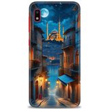 HD Baskılı Kılıf + SERAMİK TAM KAPLAYAN EKRAN KORUYUCU 221 Beyaz - Yıldız Samsung Galaxy A10 ile uyumlu