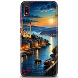 HD Baskılı Kılıf + SERAMİK TAM KAPLAYAN EKRAN KORUYUCU 222 Beyaz Ahşap Samsung Galaxy A10 ile uyumlu