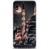 HD Baskılı Kılıf + SERAMİK TAM KAPLAYAN EKRAN KORUYUCU 230 Siyah - Açık Kırmızı Samsung Galaxy A10 ile uyumlu