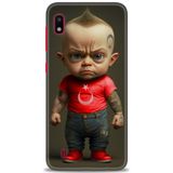 HD Baskılı Kılıf + SERAMİK TAM KAPLAYAN EKRAN KORUYUCU 244 Beyaz Samsung Galaxy A10 ile uyumlu
