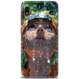 HD Baskılı Kılıf + SERAMİK TAM KAPLAYAN EKRAN KORUYUCU 258 Beyaz - Mavi - Altın Samsung Galaxy A10 ile uyumlu