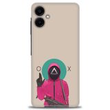 HD Baskılı Kılıf + SERAMİK TAM KAPLAYAN EKRAN KORUYUCU 286 Beyaz Çicek Desenli Samsung Galaxy A06 ile uyumlu
