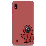 HD Baskılı Kılıf + SERAMİK TAM KAPLAYAN EKRAN KORUYUCU 288 Siyah - Gri Samsung Galaxy A10 ile uyumlu