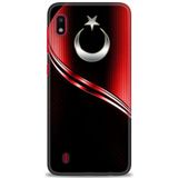 HD Baskılı Kılıf + SERAMİK TAM KAPLAYAN EKRAN KORUYUCU 31 Beyaz Çicek Desenli Samsung Galaxy A10 ile uyumlu
