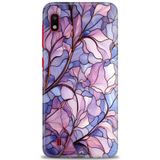 HD Baskılı Kılıf + SERAMİK TAM KAPLAYAN EKRAN KORUYUCU 334 Siyah - Bordo Samsung Galaxy A10 ile uyumlu