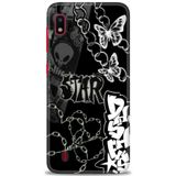HD Baskılı Kılıf + SERAMİK TAM KAPLAYAN EKRAN KORUYUCU 353 Beyaz - Kırmızı - Siyah Samsung Galaxy A10 ile uyumlu