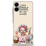 HD Baskılı Kılıf + SERAMİK TAM KAPLAYAN EKRAN KORUYUCU 41 Beyaz Çicek Desenli Samsung Galaxy A06 ile uyumlu