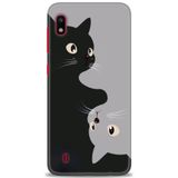 HD Baskılı Kılıf + SERAMİK TAM KAPLAYAN EKRAN KORUYUCU 67 Beyaz - Sarı Samsung Galaxy A10 ile uyumlu