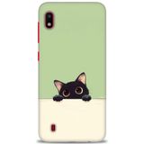 HD Baskılı Kılıf + SERAMİK TAM KAPLAYAN EKRAN KORUYUCU 68 Beyaz - Siyah Samsung Galaxy A10 ile uyumlu