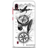 HD Baskılı Kılıf + SERAMİK TAM KAPLAYAN EKRAN KORUYUCU 81 Siyah Samsung Galaxy A10 ile uyumlu