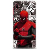 HD Baskılı Kılıf + SERAMİK TAM KAPLAYAN EKRAN KORUYUCU 95 Siyah - Gümüş Samsung Galaxy A10 ile uyumlu