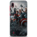 HD Baskılı Kılıf + SERAMİK TAM KAPLAYAN EKRAN KORUYUCU 98 Beyaz - Altın Samsung Galaxy A10 ile uyumlu