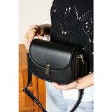 H&D Collection Kilit Detaylı Uzun Askılı 4 Bölmeli Astarlı Çapraz ve Omuz Çantası 712 - Siyah