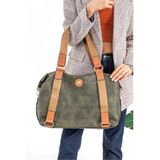H&D COLLECTİON Miami Polo Clup Kadın Büyük Boy Valiz Tarzı El Ve Omuz Çantası