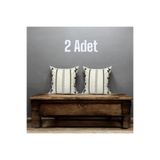 HD HOME COLLECTİON Bohem Tasarım Dal Seri Keten Punch Kırlent Kılıfı 43*43 cm (PANÇ)