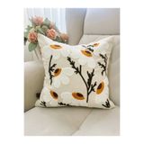 HD HOME COLLECTİON Papatya Desen Keten Kumaş Punch Kırlent Kılıfı (PANÇ)