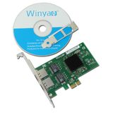 H&D Hyaline&Dora 2 Bağlantı Noktalı Gigabit Ethernet Ağ Kartı 1000Mbps Chipset 82575EB Intel PCIe X1 için