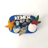 Hd Marketim Magnet Epoksi Deniz Kabuklu Kaplumbağa Kemer Yazılı Buzdolabı Süsü