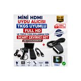 HD MİNİ HDMI UYDU ALICISI TKGS UYUMLU FULL VE TÜPLÜ TVDE KULLANMAK İÇİN SCART ÇEVİRİCİ SET