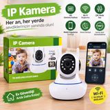 Hd Wifi Ip Kamera Güvenlik Kamerası – Gece Görüşlü, Sesli, Mobil Telefon Destekli - Beyaz
