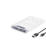 Hdd Kutu Type-C3.1 + Usb3.0 2.5" Transparent Hdx1766