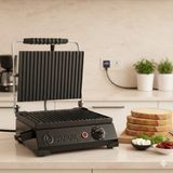 HDF Atababa 8 Dilim Döküm Plaka Ev Tipi Tost Makinesi - Büfe Tipi 220V - Siyah