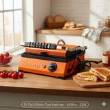 HDF Atababa 8 Dilim Döküm Plaka Ev Tipi Tost Makinesi - Büfe Tipi 220V - Turuncu