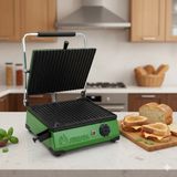 HDF Atababa 8 Dilim Döküm Plaka Ev Tipi Tost Makinesi - Büfe Tipi 220V - Yeşil