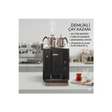 Hdf Omake 40 Litre Şamandıralı Çay Kazanı - 3 Demlikli Otomatik Su Almalı Profesyonel Cafe Tipi