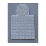 Hdg 1 Adet Ütü Ile Yapışan Boncuk Dizme Tablası Büyük Boy - Kare : 15,5 Cm - Daire : 8,5 Cm - Beyaz Renk