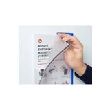 Hdg 10 adet Mıknatıslı Şömiz Manyetik Evrak Tutucu Şeffaf Magnet Şömiz Dosya 21x30cm A4 - MAVİ KENARLI